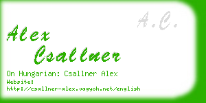 alex csallner business card